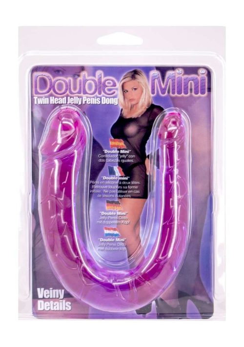 Twin Head Jelly Penis Dong - Purple