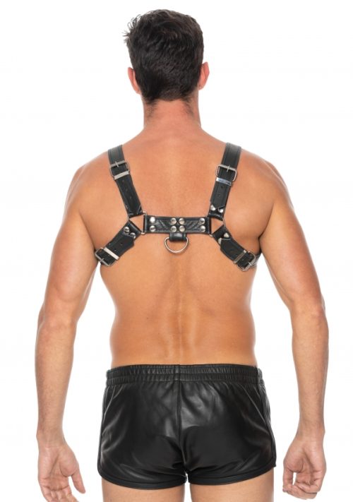 BULLDOG LEATHER CHEST HARNESS